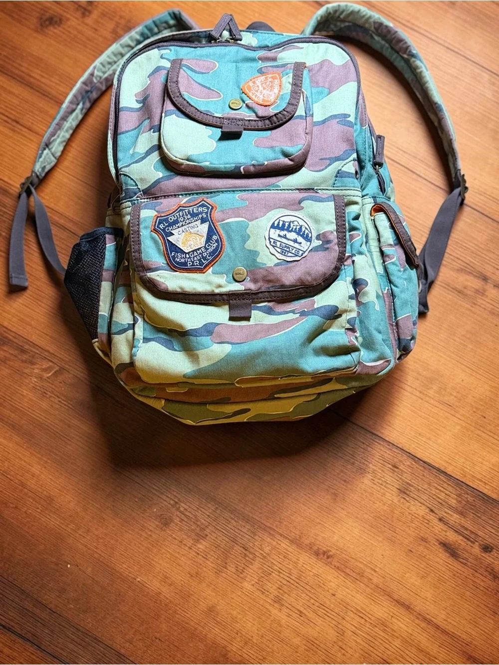 Polo Ralph Lauren Patch Camo Canvas Backpack - the Fish & Game Club edition